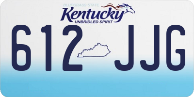 KY license plate 612JJG