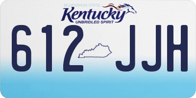 KY license plate 612JJH