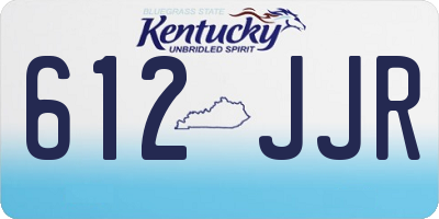 KY license plate 612JJR