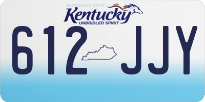 KY license plate 612JJY