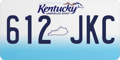 KY license plate 612JKC