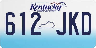 KY license plate 612JKD