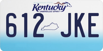 KY license plate 612JKE