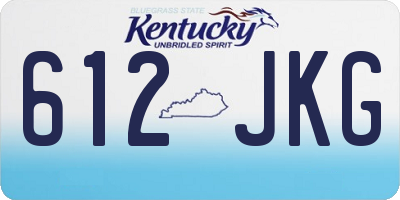 KY license plate 612JKG