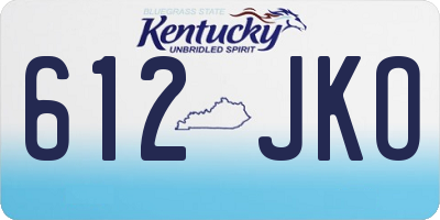 KY license plate 612JKO