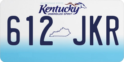 KY license plate 612JKR