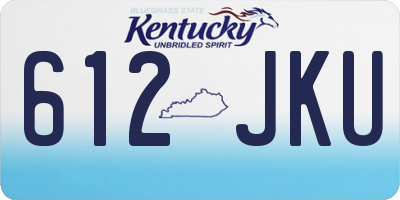 KY license plate 612JKU