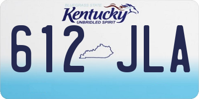 KY license plate 612JLA