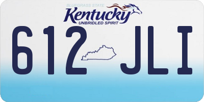 KY license plate 612JLI
