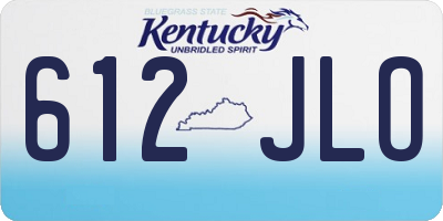 KY license plate 612JLO