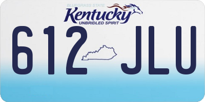 KY license plate 612JLU