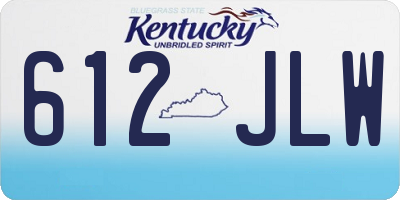 KY license plate 612JLW