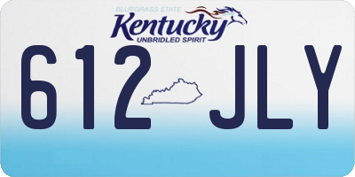 KY license plate 612JLY