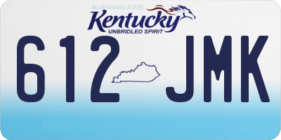 KY license plate 612JMK