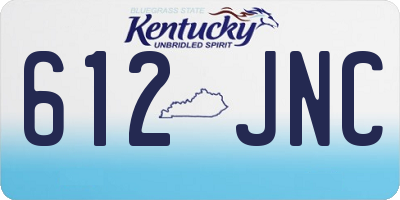KY license plate 612JNC