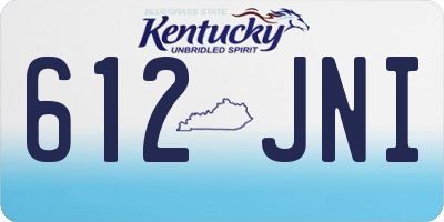 KY license plate 612JNI