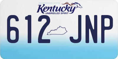 KY license plate 612JNP