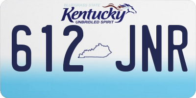 KY license plate 612JNR