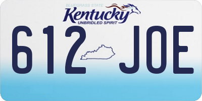 KY license plate 612JOE