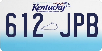 KY license plate 612JPB