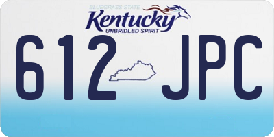 KY license plate 612JPC