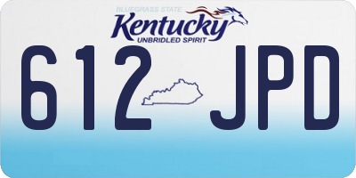 KY license plate 612JPD