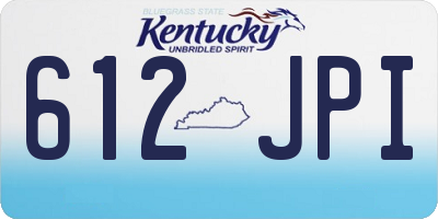 KY license plate 612JPI