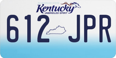 KY license plate 612JPR