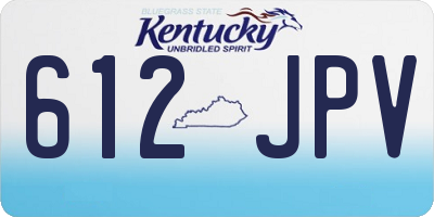 KY license plate 612JPV