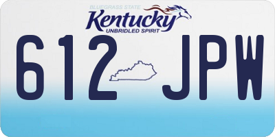 KY license plate 612JPW