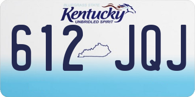 KY license plate 612JQJ