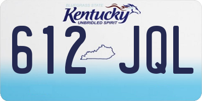 KY license plate 612JQL