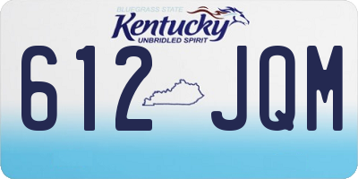 KY license plate 612JQM