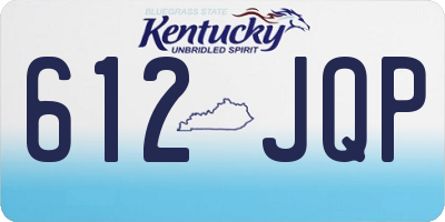 KY license plate 612JQP