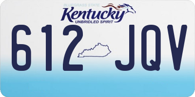 KY license plate 612JQV