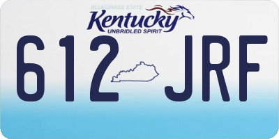KY license plate 612JRF