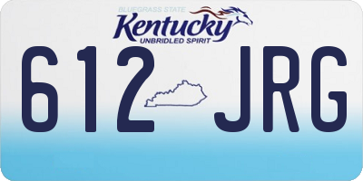 KY license plate 612JRG