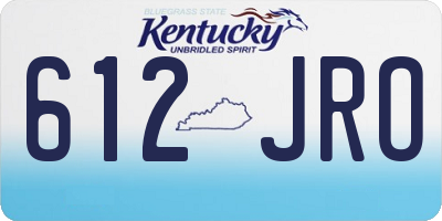 KY license plate 612JRO
