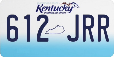 KY license plate 612JRR