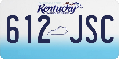 KY license plate 612JSC