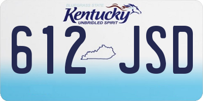 KY license plate 612JSD