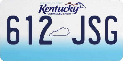 KY license plate 612JSG