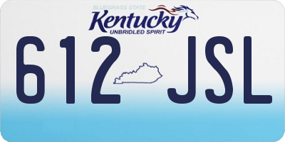 KY license plate 612JSL