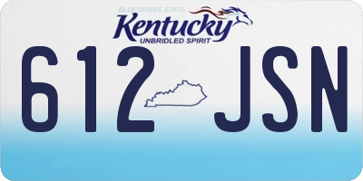 KY license plate 612JSN
