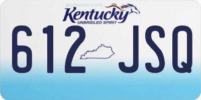 KY license plate 612JSQ