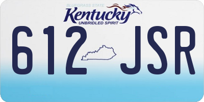 KY license plate 612JSR