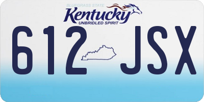 KY license plate 612JSX
