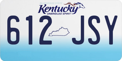 KY license plate 612JSY