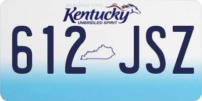 KY license plate 612JSZ