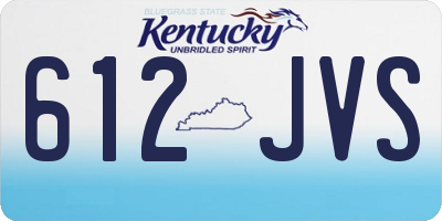 KY license plate 612JVS